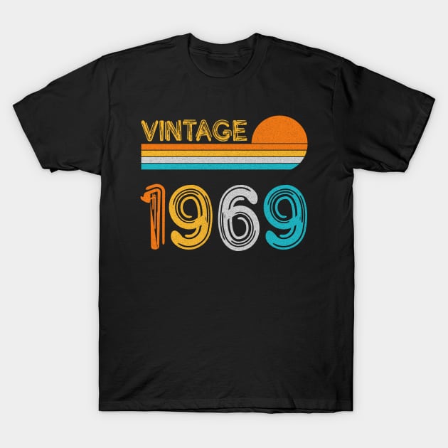 Vintage 1969 Happy 54th Birthday Retro T-Shirt by myreed